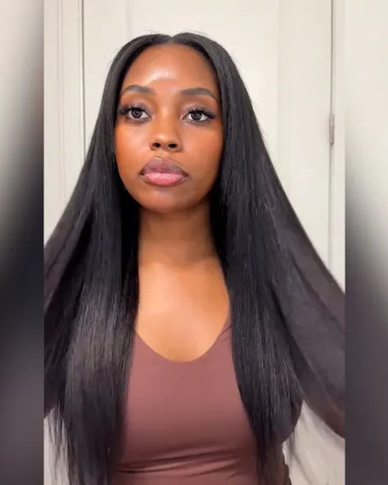 3 paquets 9A  Yaki hair  100% la texture naturelle “défrisée” cheveux yaki