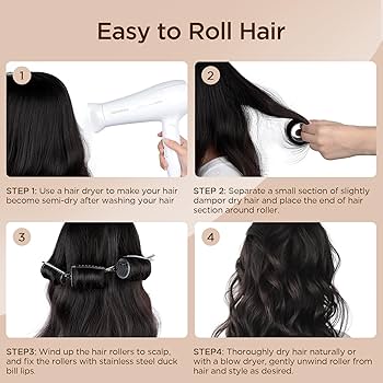 12  Rouleaux classiques  , Bigoudis chauffants avec le sèche cheveux