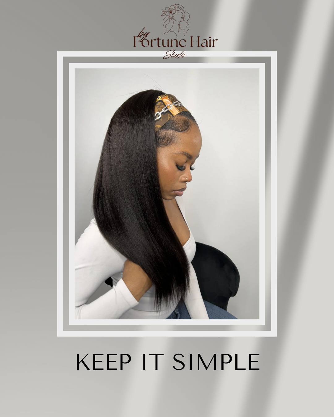 Half-Wig /Demi-perruques 3 en 1 Kinky Straight