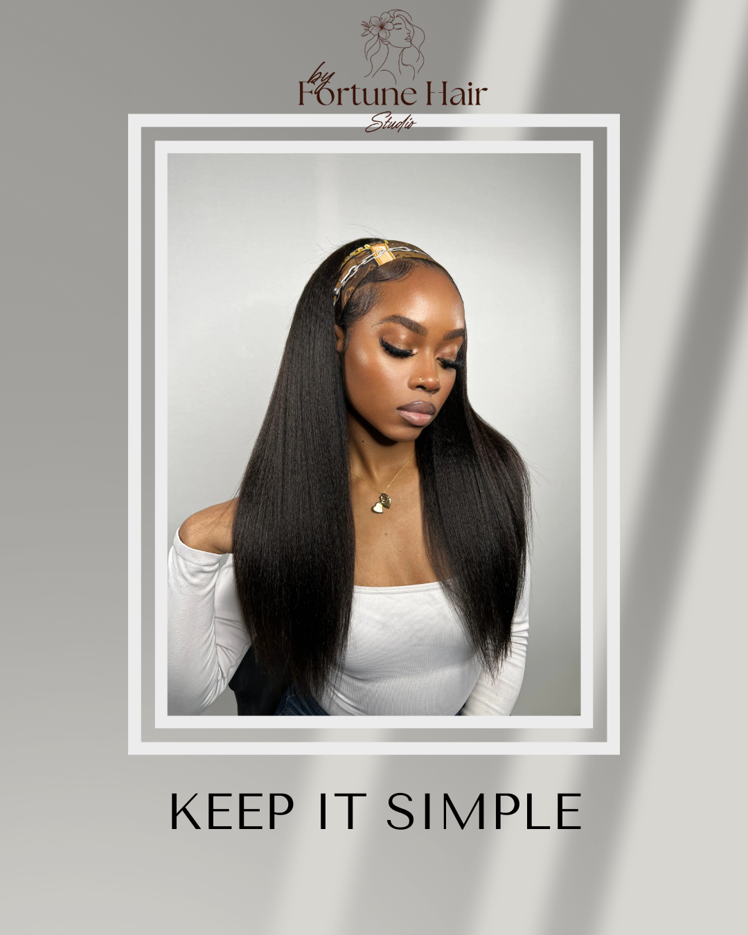 Half-Wig /Demi-perruques 3 en 1 Kinky Straight