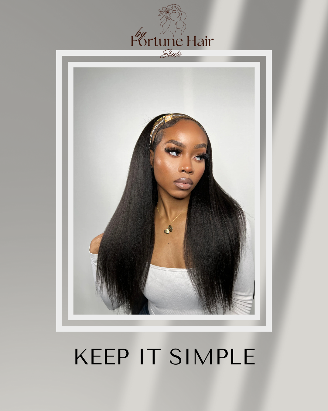 Half-Wig /Demi-perruques 3 en 1 Kinky Straight