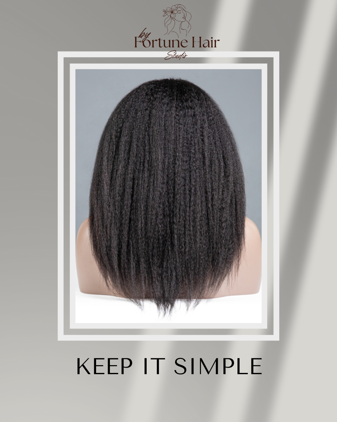 Half-Wig /Demi-perruques 3 en 1 Kinky Straight