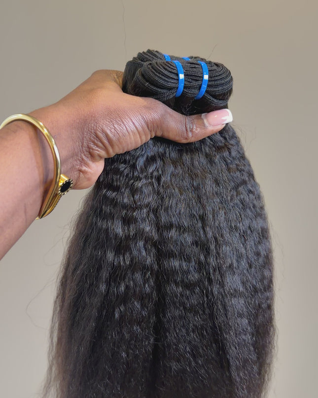 Lot de 3 Tissages Kinky straight  20 inch/ 100 % Naturel Cambodgiens Qualité 9A/ Lot de 3 -