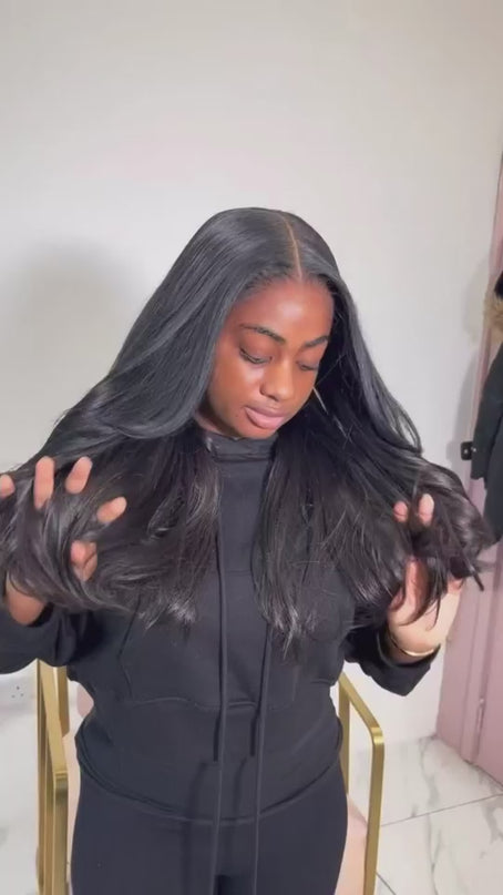 Closure tulle  HD transparents straight 4X4