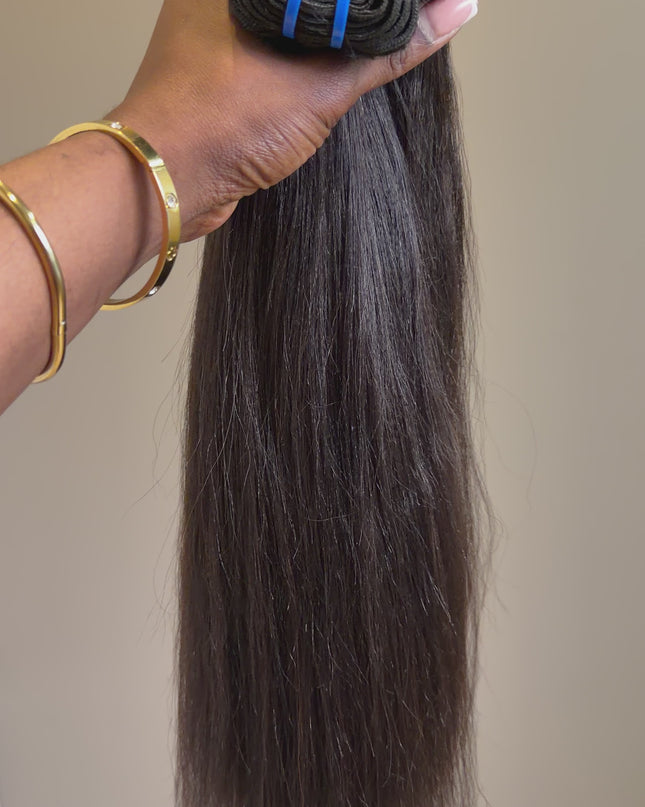 3 paquets 9A  Yaki hair  100% la texture naturelle “défrisée” cheveux yaki