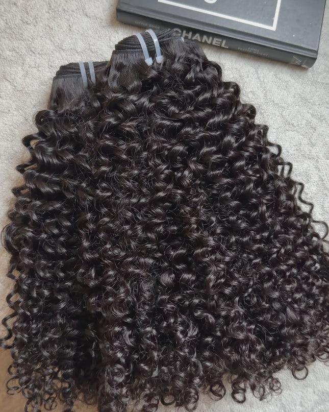 Lot de 4 Paquets Tissage Kinky Curly Afro 100% Naturel | ChezFortuneHair