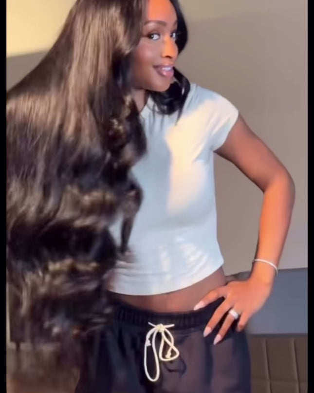 Perruque Bodywave cambodgien avec closure HD  5x5  sans colle
