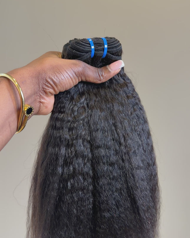 Lot de 3 Tissages Kinky straight  20 inch/ 100 % Naturel Cambodgiens Qualité 9A/ Lot de 3 -