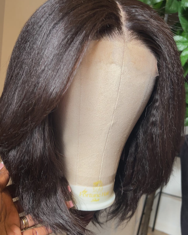 Perruques Kinky Short/  Closure HD lace 5X5