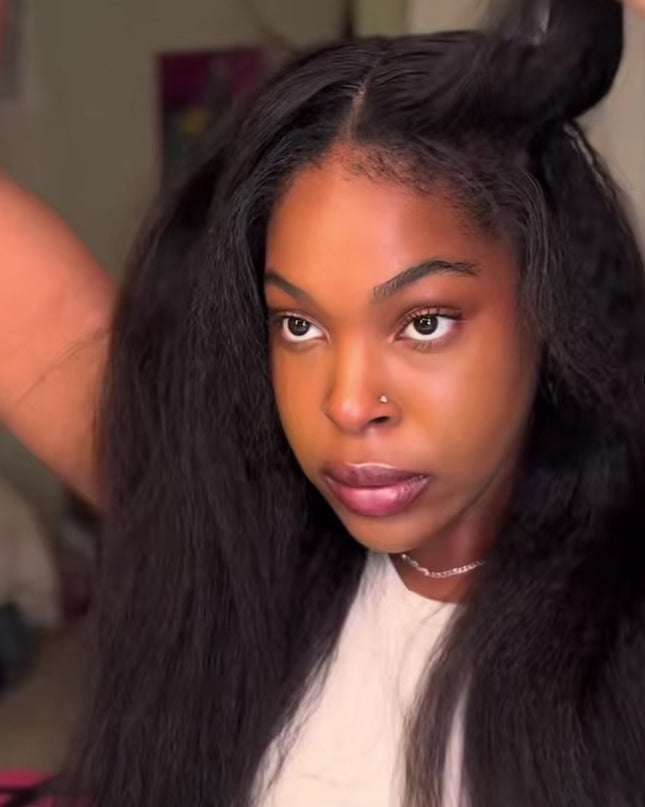 Kinky U-Part Wig straight