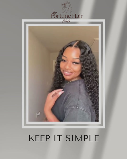 Curly Kinky , closure HD 5X5 Perruque à porter sans colle