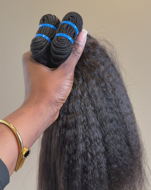 Lot de 3 Tissages Kinky straight  20 inch/ 100 % Naturel Cambodgiens Qualité 9A/ Lot de 3 -