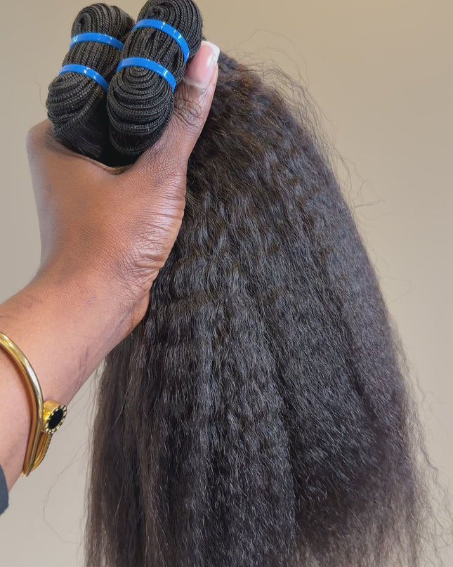 Lot de 3 Tissages Kinky straight  20 inch/ 100 % Naturel Cambodgiens Qualité 9A/ Lot de 3 -