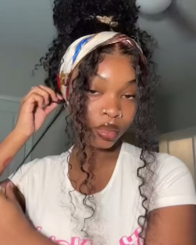 Curly Kinky , closure HD 5X5 Perruque à porter sans colle